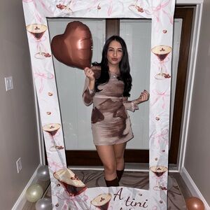 Mocha brown mini dress